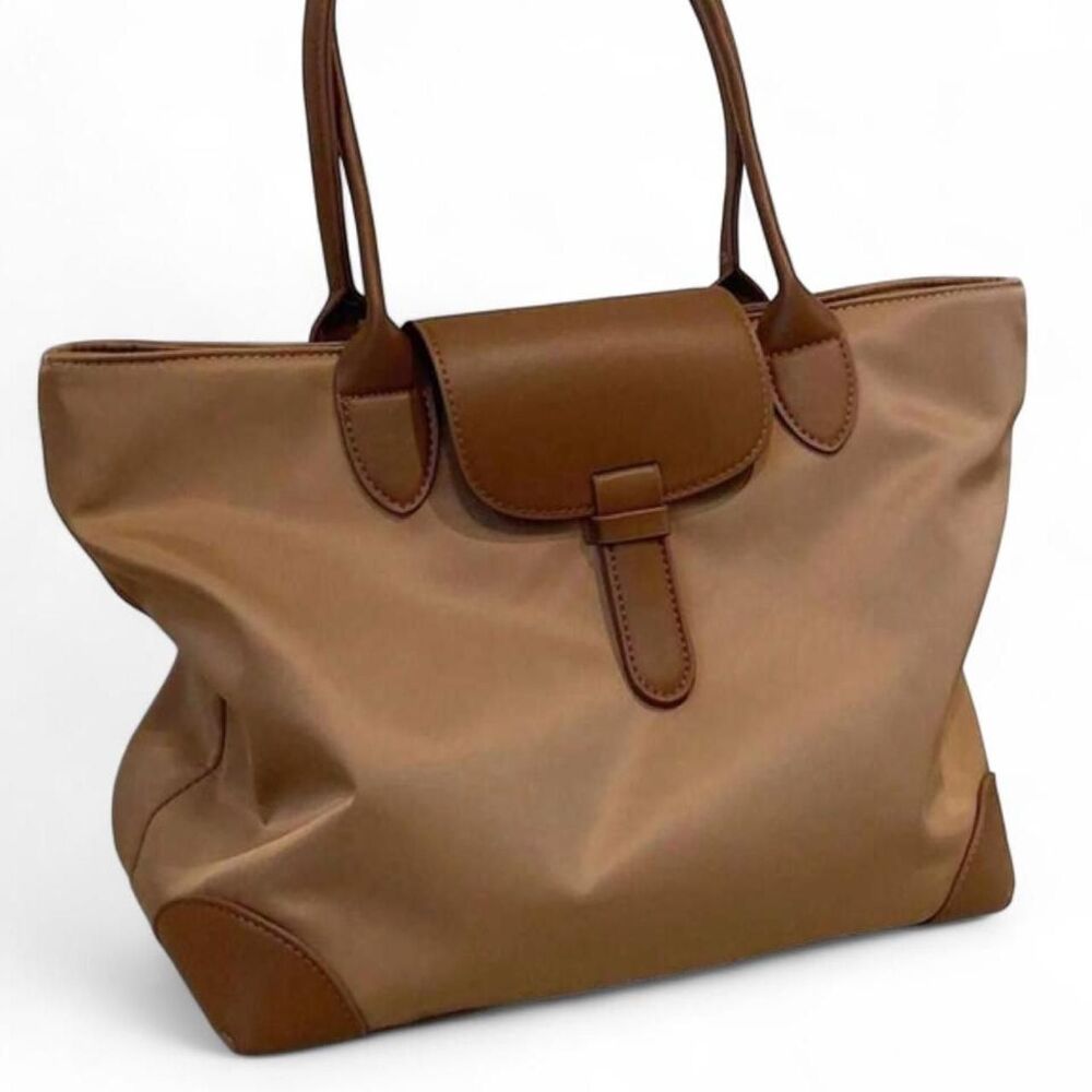 Brown Canvas Tote Shoulder Bag - Picture 4 of 6